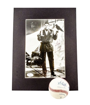 Stephen King Signed Official Baseball & B/W Photo